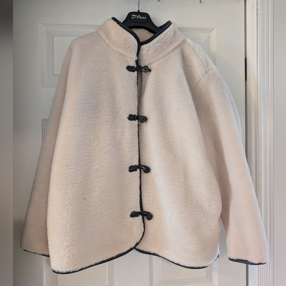 H&M Cream Fleece Jacket - Veste Crème En Polar